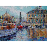 Boats on the quay, Honfleur